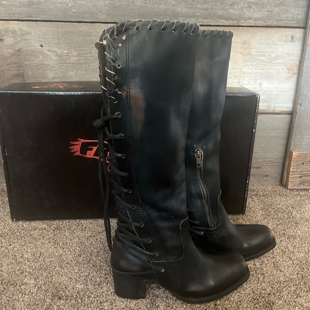 Freebird by Steven Black Lace Up Boots
